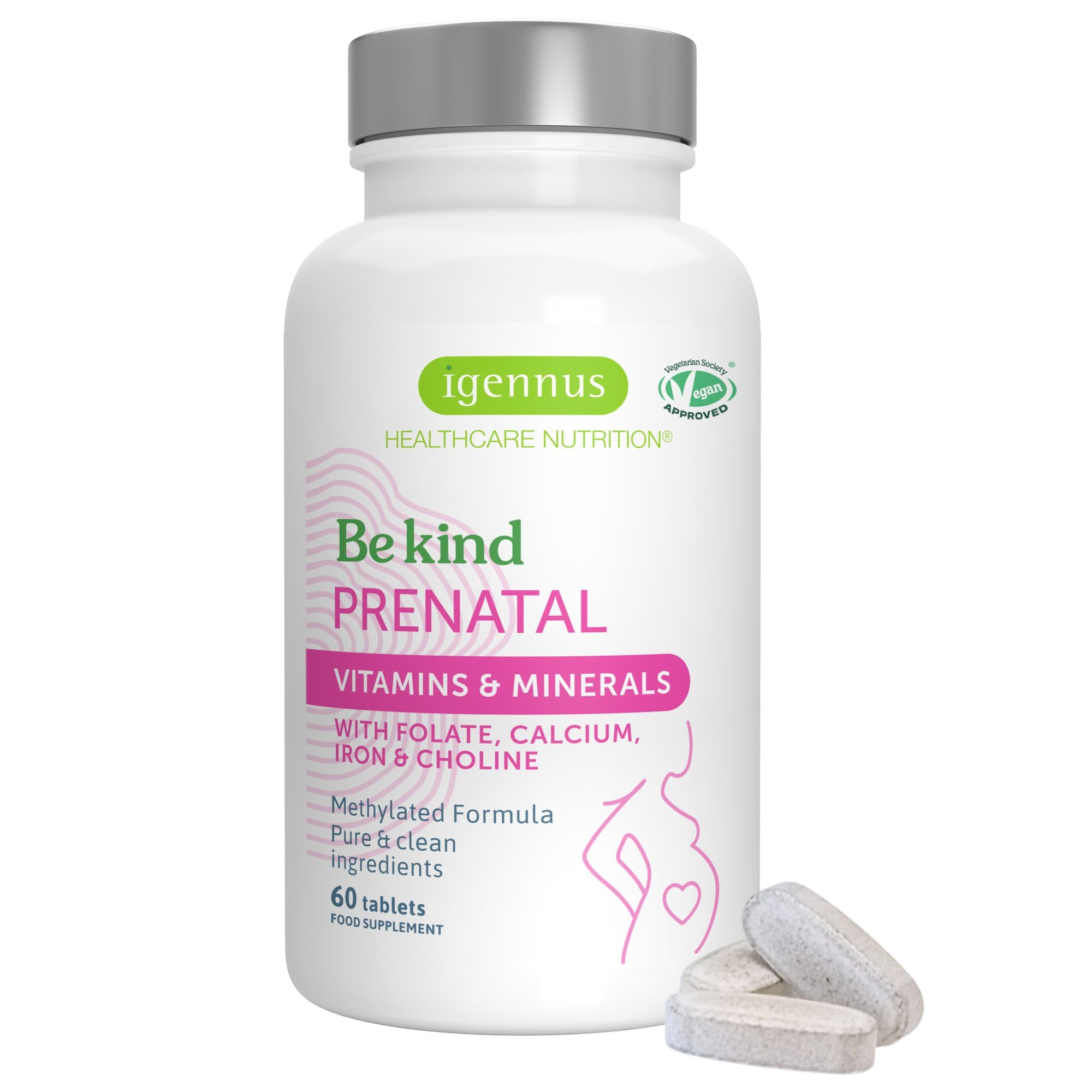 Igennus Healthcare Nutrition Be kind Prenatal Vitamins & Minerals product packaging