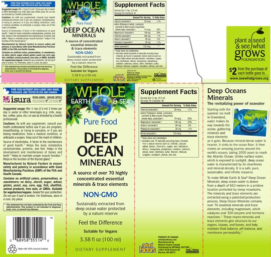 Natural Factors Whole Earth & Sea Deep Ocean Minerals product packaging
