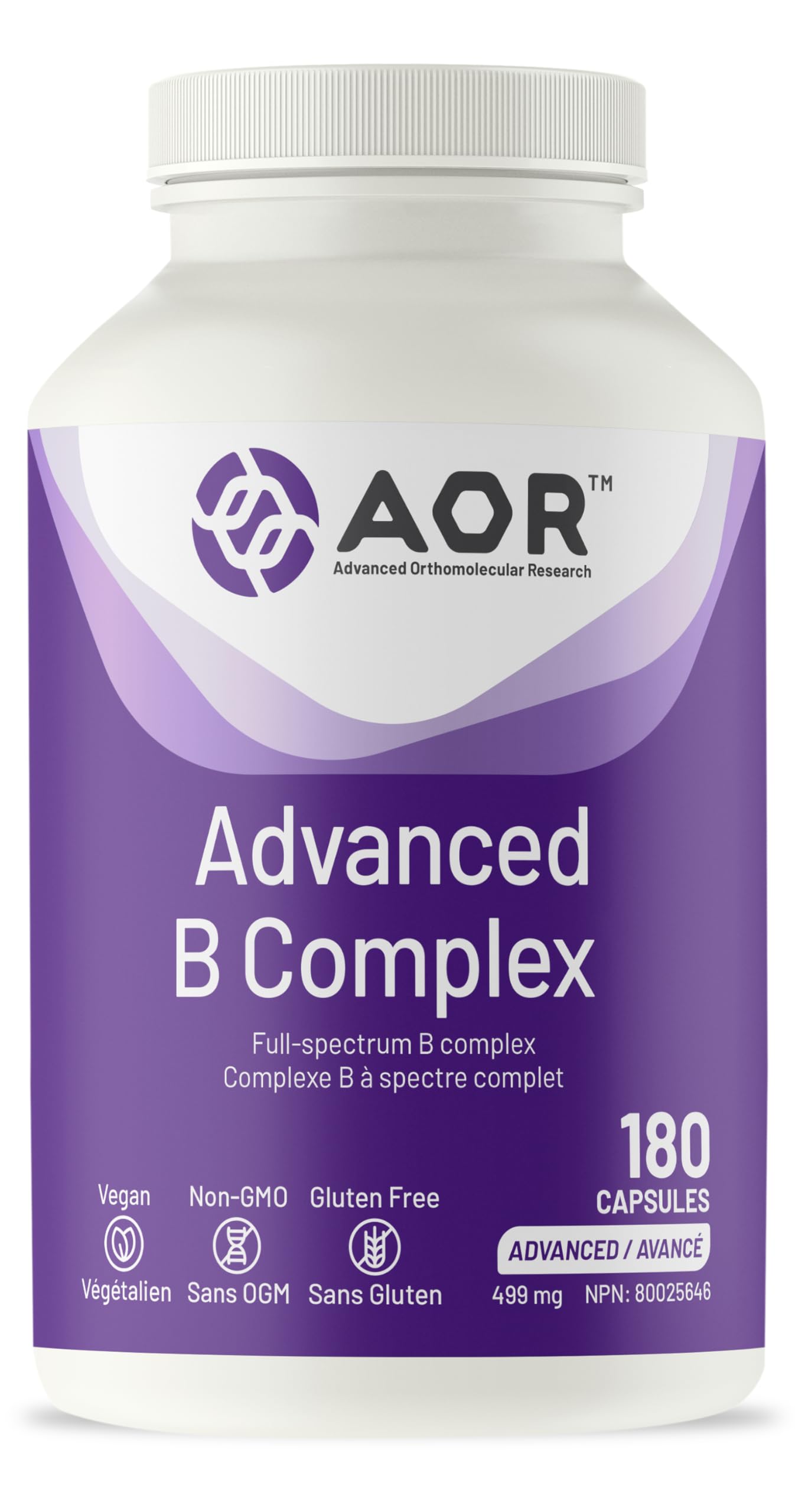 AOR Advanced Orthomolecular Research Advanced B Complex product packaging