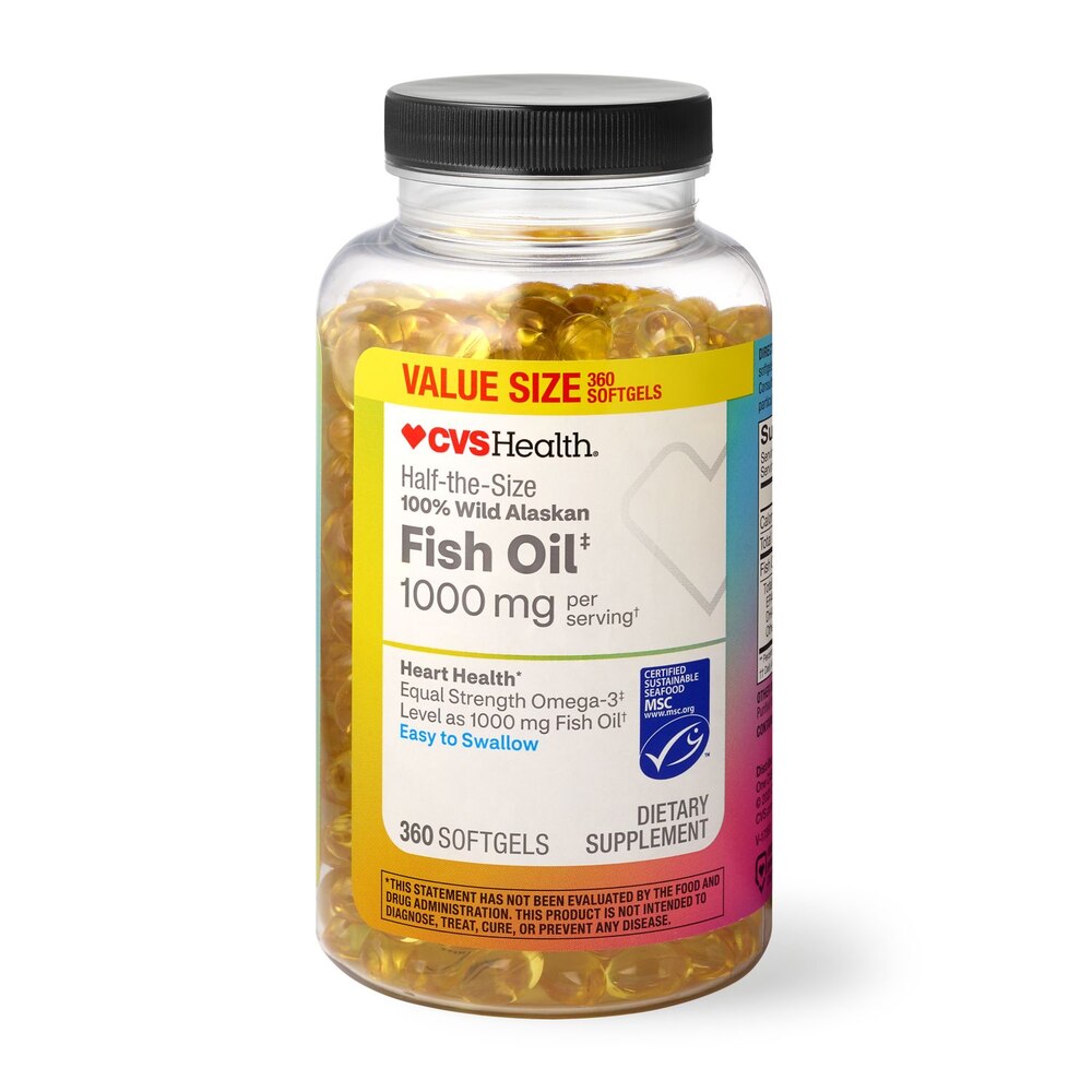 CVS Health 100% Wild Alaskan Fish Oil product packaging