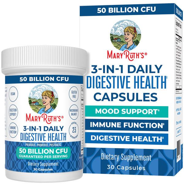 MaryRuth Organics 3-in-1 Daily Digestive Health product packaging