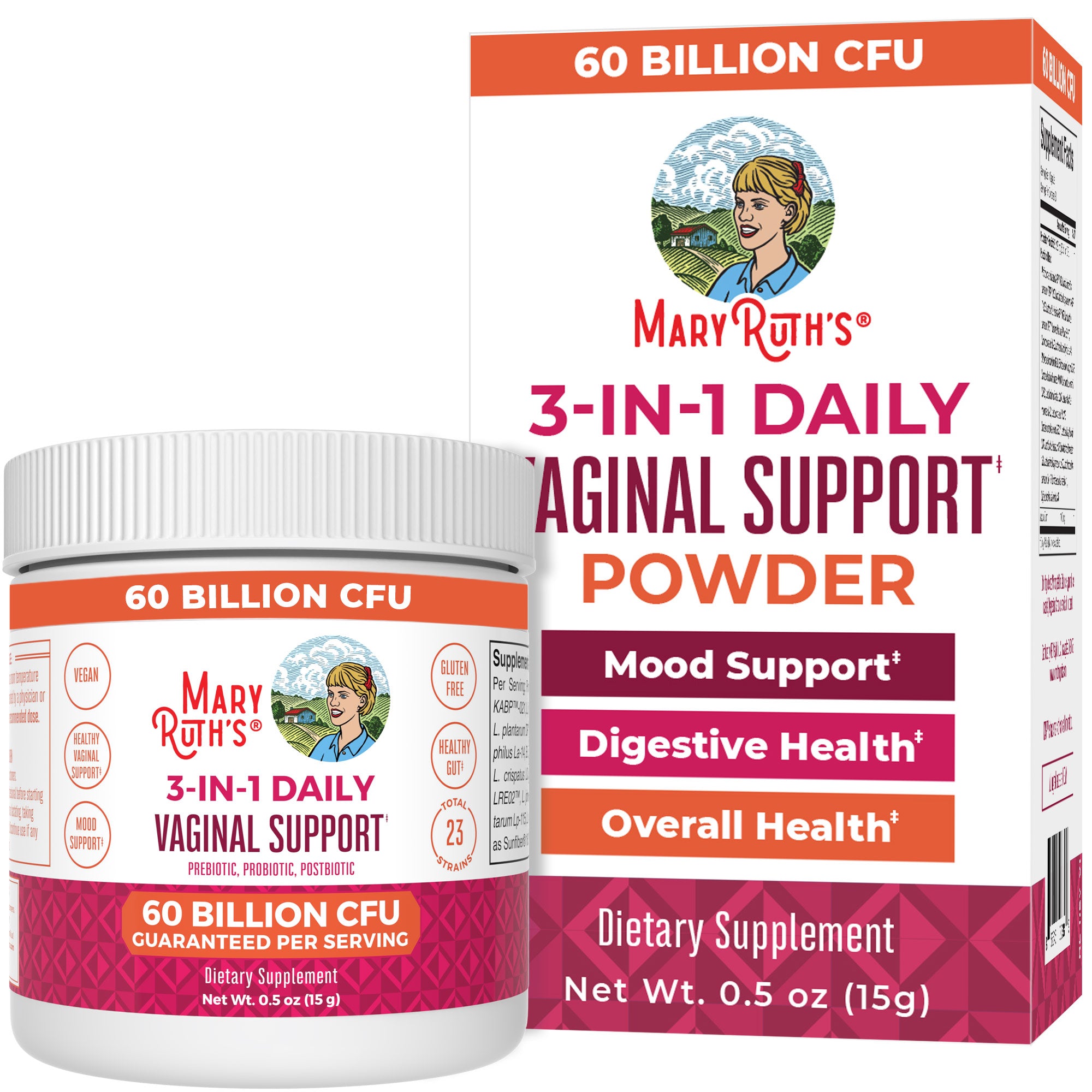MaryRuth Organics 3-in-1 Daily Vaginal Support product packaging